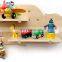 Home Decoration Storage Wood Craft Round Shape Wall Shelf Rack Wooden Pegboard hole shelf