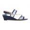 women wholesale hook and loop strap design high heel wedges sandals shoes other colors are available (LAJWG0028)