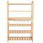 HOME Free Standing Bamboo Shoe Rack with Handles | 6 Tier | Wood | Closets and Entryway | Organizer | Fits 18 Pairs