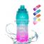 64oz plastic motivational  time marker pink blank protein sports outdoor gym milk jug baby bottles