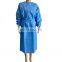 disposable blue SMS surgical gowns EN13795 medical gown full back coverage