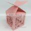 2016 Newest Wholesale Romantic Pink Butterfly Laser Cut Wedding Candy Box