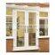 Custom high quality white upvc grill casement doors interior room french upvc hinge swing door with handle lock set