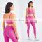 Two Piece Adjustable Bra Sets  Yoga Women Recyclable Workout High Waist Leggings