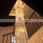 Custom modern hotel stairs luxury long pendant light staircase crystal chandelier
