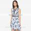 Latest new arrival ladies western dress design 3d digital printing dress with wholesale price D262