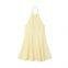 2025 Summer New French Wave Style Wide Swing Neck Hanging Short Dress