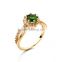 Mens natural stone emerald gold 18k ring russia