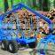 log trailer with crane kit and seat