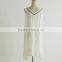 latest design rayon pleated sleeveless embroider women casual one piece dress
