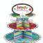 Christmas style cardboard cupcake display shelf