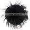Top auality facotry direct sale 15cm colorful animal fur pom poms keychain New genuine raccoon fur ball key ring