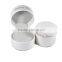 Round white pu leather jewelry ring box