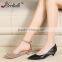 New patent ladies shoes folding heel high heels