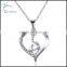 Hot sell latest alloy crystal heart pendants
