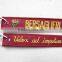 Custom Made High Quality Airlines Pilot Embroidery Jacqaurd Keyring Keychain Gift and Promotion