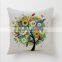 Colourful spring tree pattern 18 inch pillow covers washable