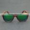 Bamboo green lens sun glasses customized brwon bamboo polarized sunglasses