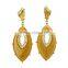 2016 fashion jewelry colored hoop zircon earrings/women pearl earring