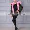 Factory make baby pink real fox fur Thicken parka,customized faux fur spring ladies casual wear                        
                                                                                Supplier's Choice