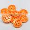4 holes orange color poly button for Lady shirt