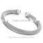 stainless steel wire cuff stretch mesh bangle bracelets