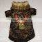 pet jacket,golden printing denim dog coat.