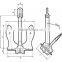 Marine U.S.N.Stockless Anchor With Qualified Certification
