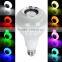 Portable wireless blurtooth LED light muisc blub stereo with ajustable brightness