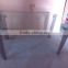 TB stainless steel four leg glass dining tabble home furniture