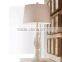 wholesale indoor decorative bird poly table lamp with white round fabric lamp shade for wedding gift