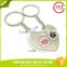 wholesales custom metal heart shape keychain