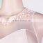 Apricot lace evening dress