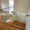 Doube Stringer, Glass Stair Railing, Metal Wood Stairway