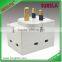 13A SOCKET ADAPTOR WITH THREE SWITCH UK WORLD TRAVEL SOCKET