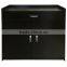4 Shelves + 1 Drawer Black Wooden Sideboard