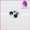 Natural black AAAA Freshwater half-drilled 7-8mm round loose Pearls