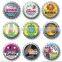 Custom Round Shap LED Light Up Badges Led Flashing badge LED name