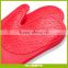 Heat Resistant Red Extra Long Proffessional Potholders Slip Resistant Wateproof Cooking Grilling Gloves Silicone Oven Mitts