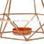 Rhombic Rose gold iron wire candle lantern,metal candle lantern