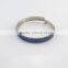 Female 3 rows sapphire rhinestone cup chain stretch bracelet