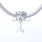 S029 Globalwin Bulldog Jewelry Charm With Bone Dangling Vintage Silver European Charms