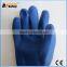 BSSAFETY blue PVC coated chemical gloves long oil resistant gloves