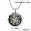 Luminous 2016 Christmas children's gift beautiful snow picture pendant silver bead necklace
