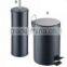 Dust bin round flat lid with toilet bin