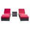 Furniture of rattan sun lounger, rattan garden furniture, outdoor sun lounger