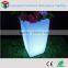 Manufacturer PE LED square flower pot/PE led bucket with remote control 16 mix changeable colors Up34*Dn26*H26CM
