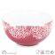 New products wholesale silk screen flower ceramics cereal bowl