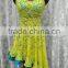 High quality women sleeveless yellow dance dress QQ024