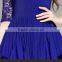 Lady goffer new fashion half sleeve lace tunic dress